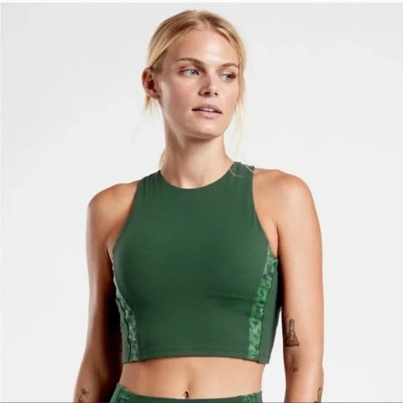 Athleta Conscious Crop Serene Top D-DD size 2X Green - Picture 4 of 4